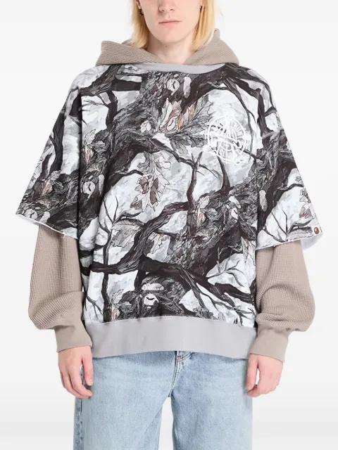 Tree Edge Camo layered hoodie by BAPE