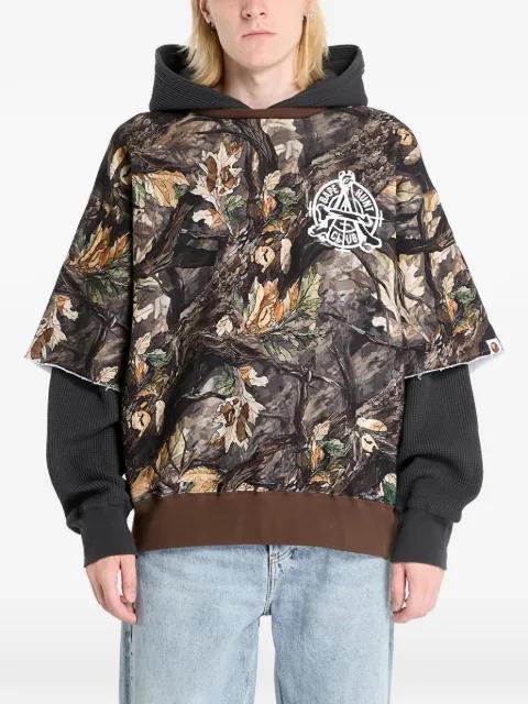 Tree Edge Camo layered hoodie by BAPE