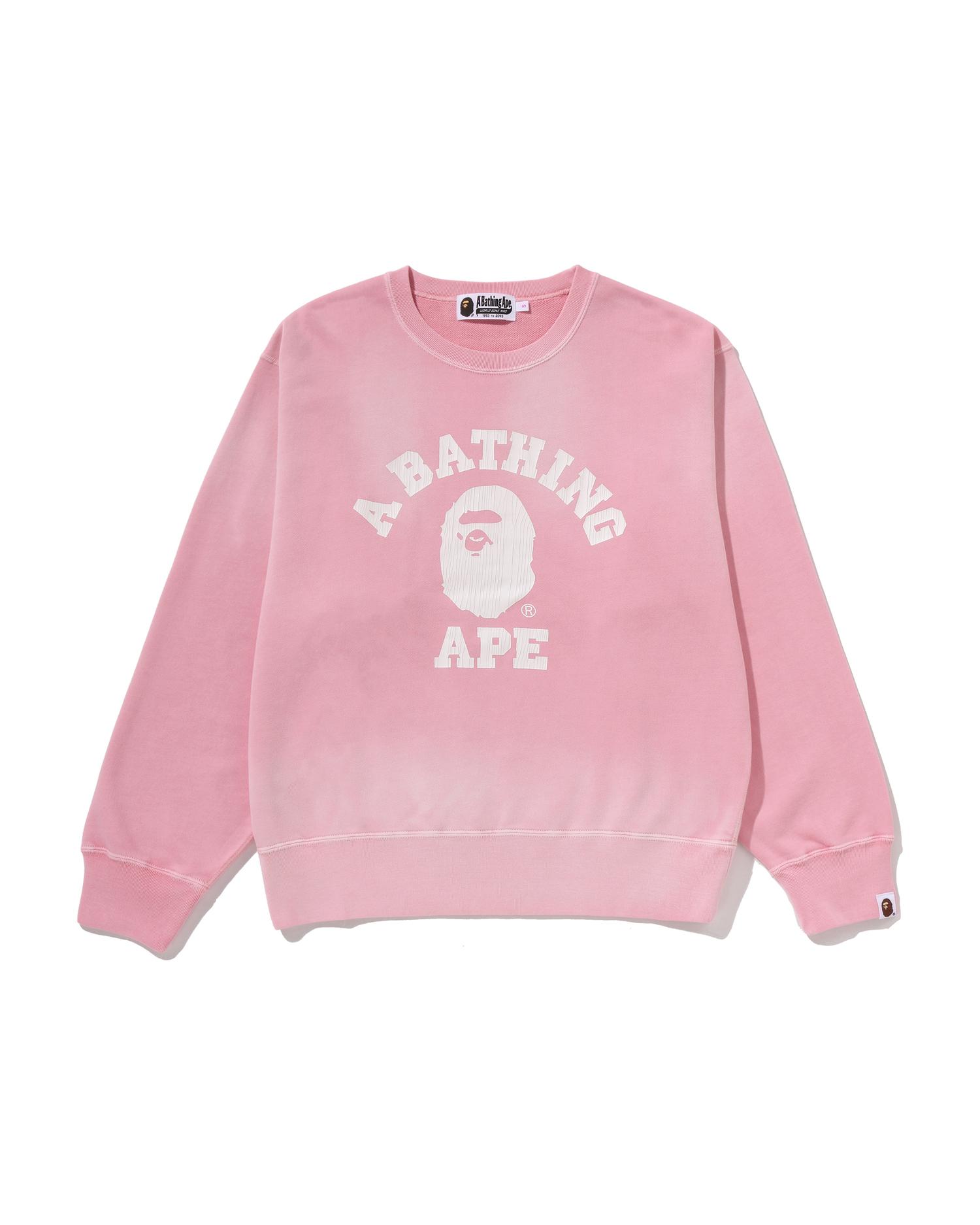 Vintage Washed College Crewneck Sweatshirt by BAPE
