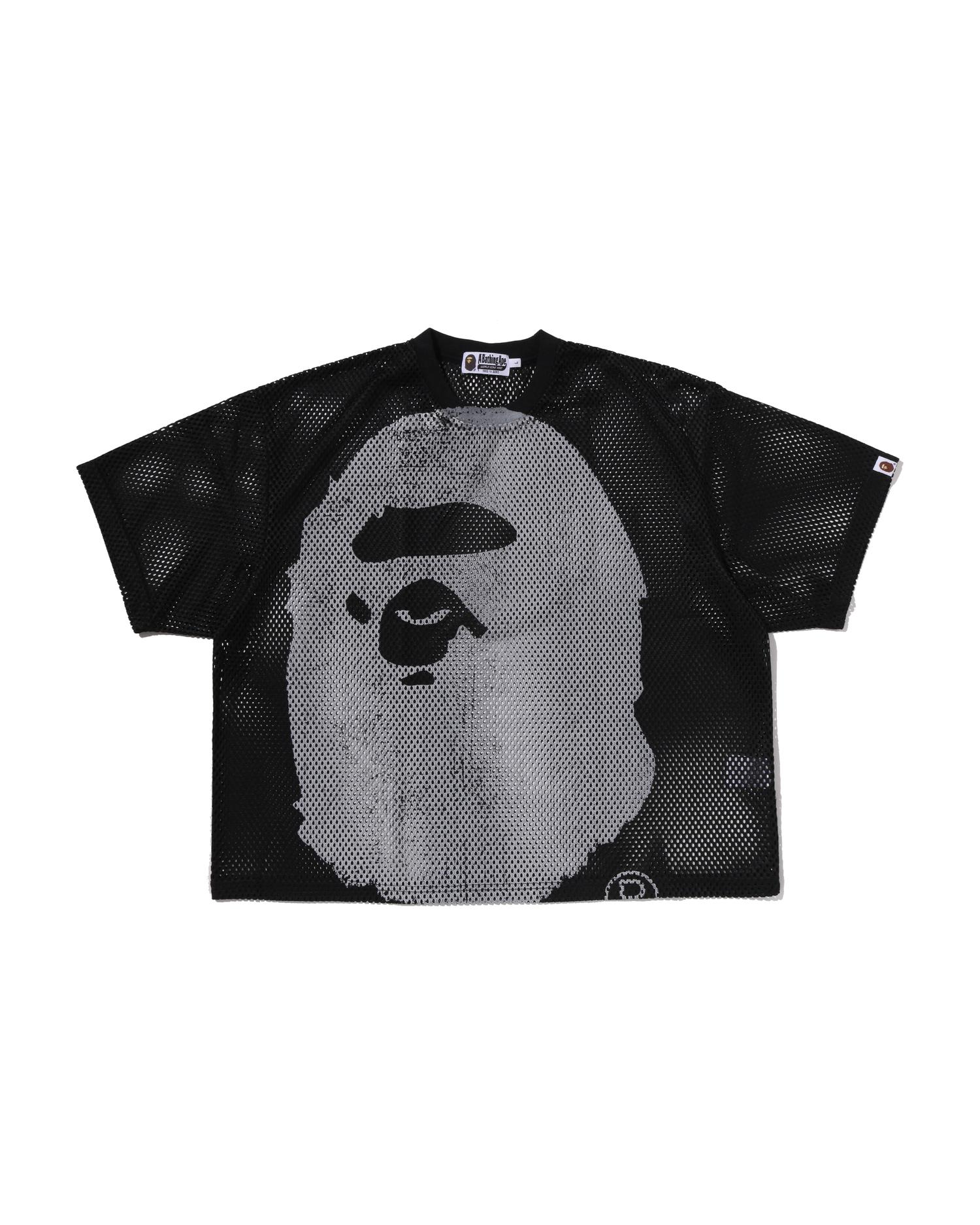 Water Print Ape Head Mesh Relaxed Fit Tee by BAPE