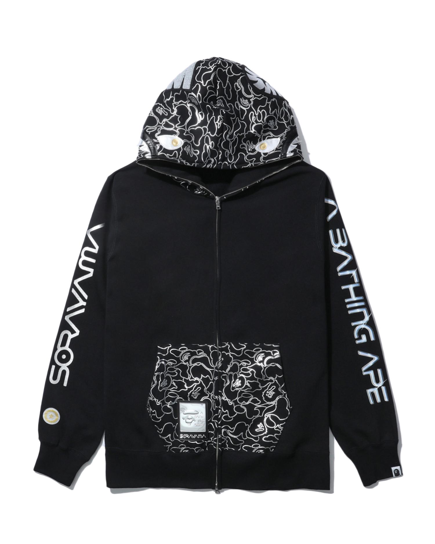 X Hajime Sorayama Shark Full Zip Hoodie by BAPE | jellibeans