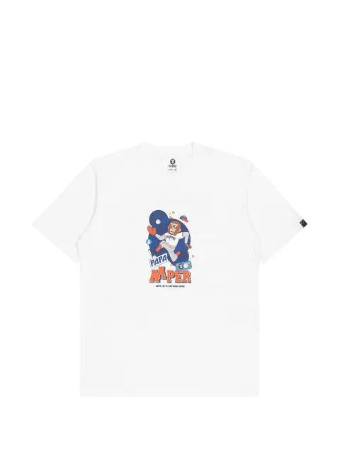 X Rob Flowers Moonface T-shirt by BAPE