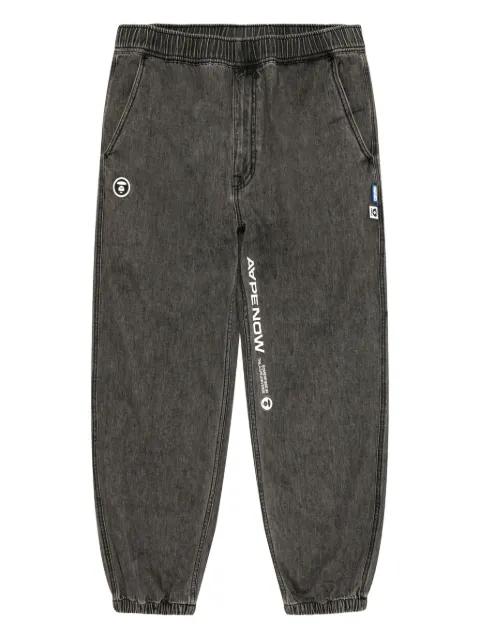 ape now logo-appliqué regular jeans by BAPE