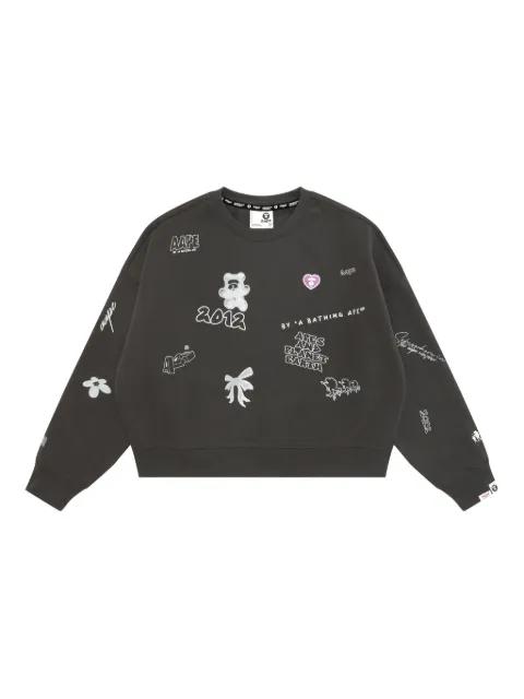 appliqué graphic sweater by BAPE