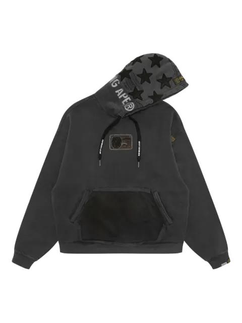 appliqué hoodied sweater by BAPE