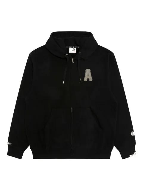 appliqué zip-up hoodie by BAPE