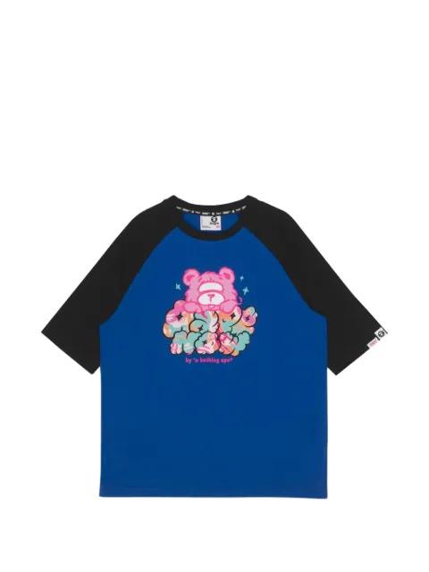 bear-graphic raglan-sleeves T-shirt by BAPE