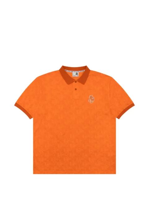 buttoned logo-patch polo shirt by BAPE