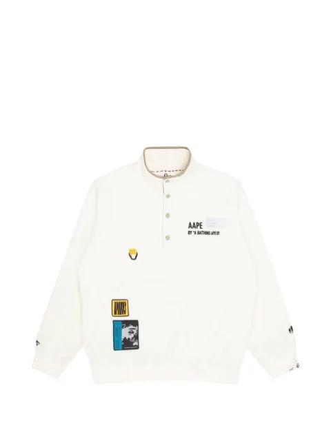 buttoned patched sweatshirt by BAPE
