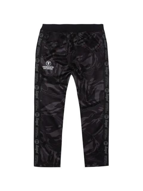 camo logo-tape track pants by BAPE