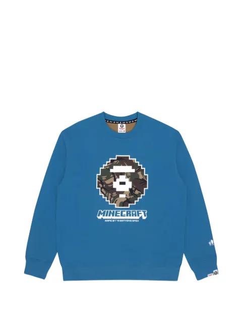 camo-panel sweatshirt by BAPE