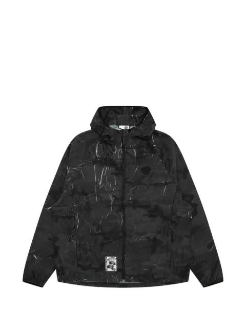 camo-pattern hoodied jacket by BAPE