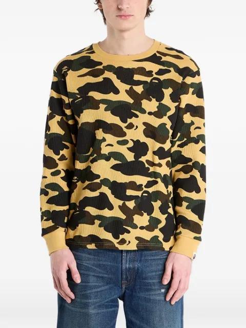 camo-print T-shirt by BAPE