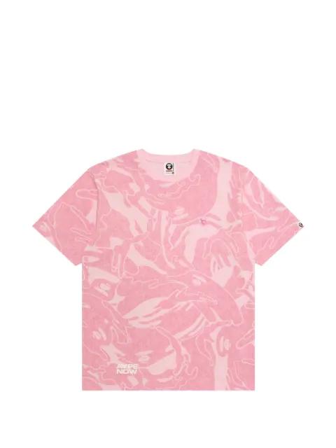 camo-print T-shirt by BAPE