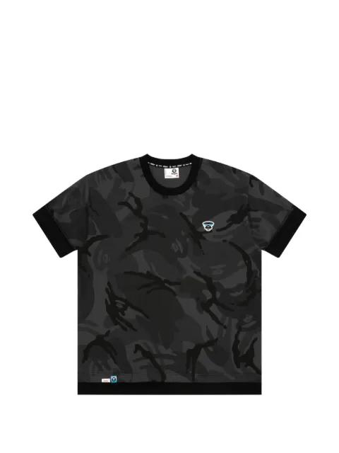 camo-print logo-patch T-shirt by BAPE