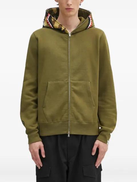 camo-shark hoodie by BAPE