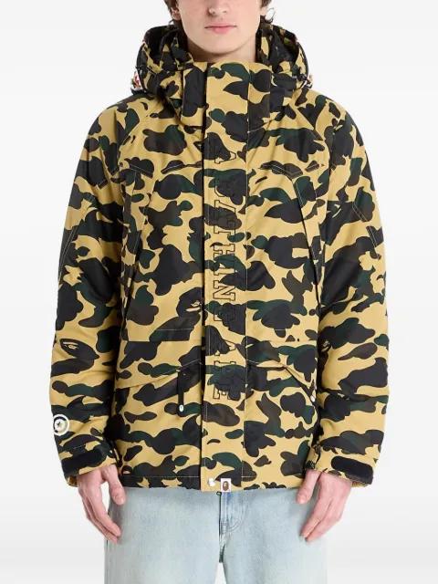 camo shark snowboard jacket by BAPE