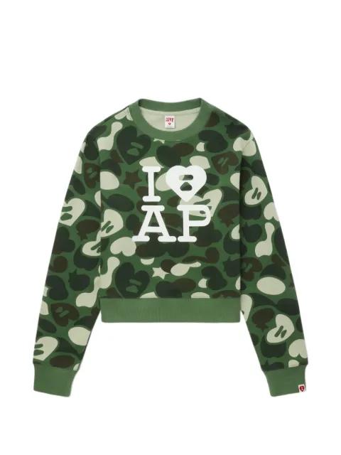 camouflage crewneck knitwear by BAPE