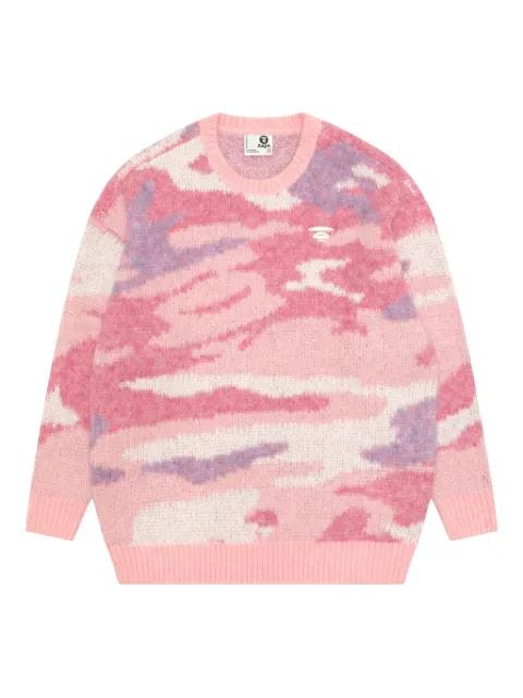 camouflage embroidered sweater by BAPE