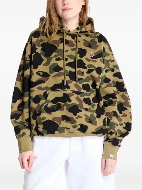 camouflage-jacquard hoodie by BAPE