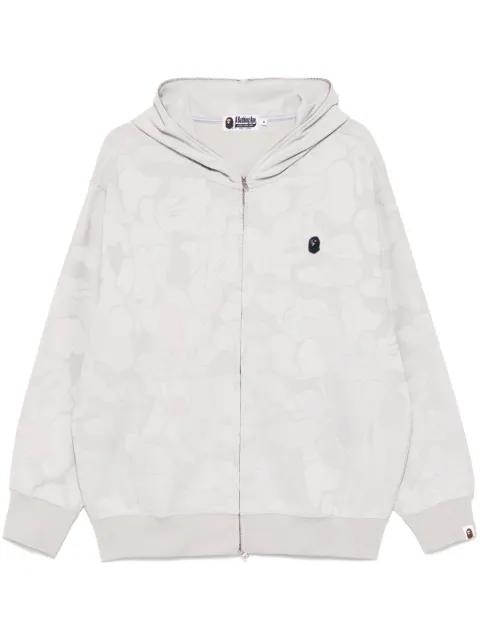 camouflage-jacquard zipped hoodie by BAPE