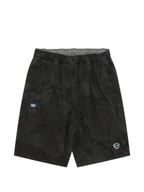 camouflage logo-patch shorts by BAPE