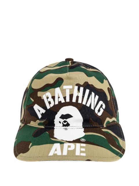 camouflage-pattern logo-print baseball cap by BAPE