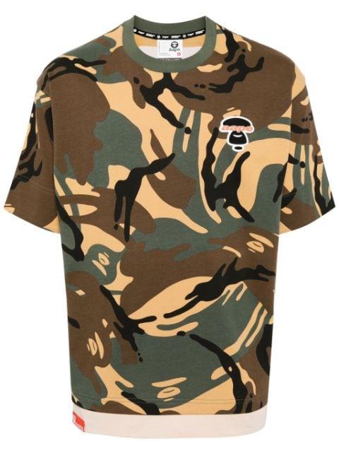 camouflage-print cotton T-shirt by BAPE