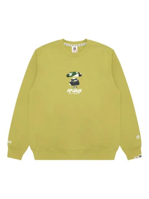 camouflage-print crew-neck sweatshirt by BAPE