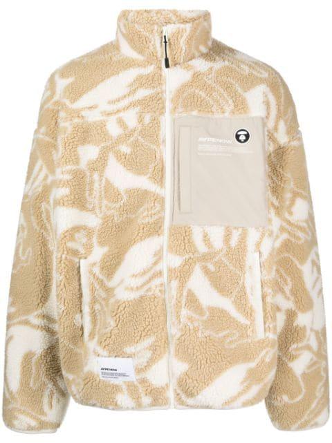 camouflage-print fleece jacket by BAPE