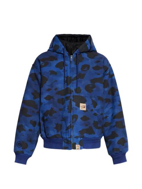 camouflage-print hoodied jacket by BAPE