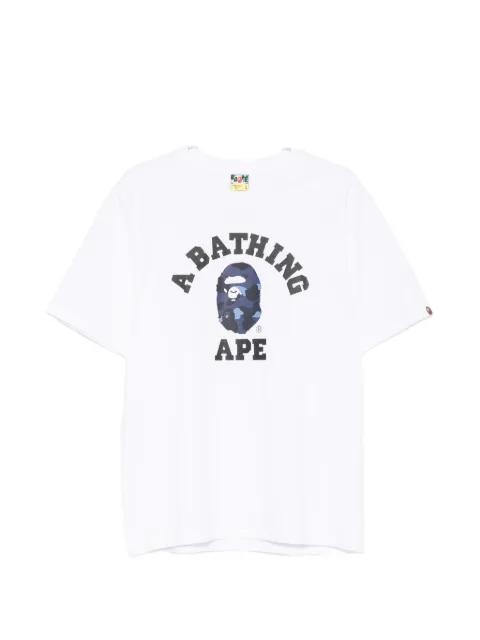 camouflage-print logo-print T-shirt by BAPE
