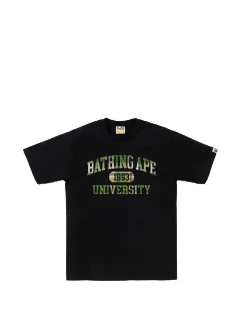 camouflage-print logo-print T-shirt by BAPE