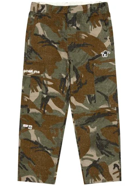 camouflage-print trousers by BAPE