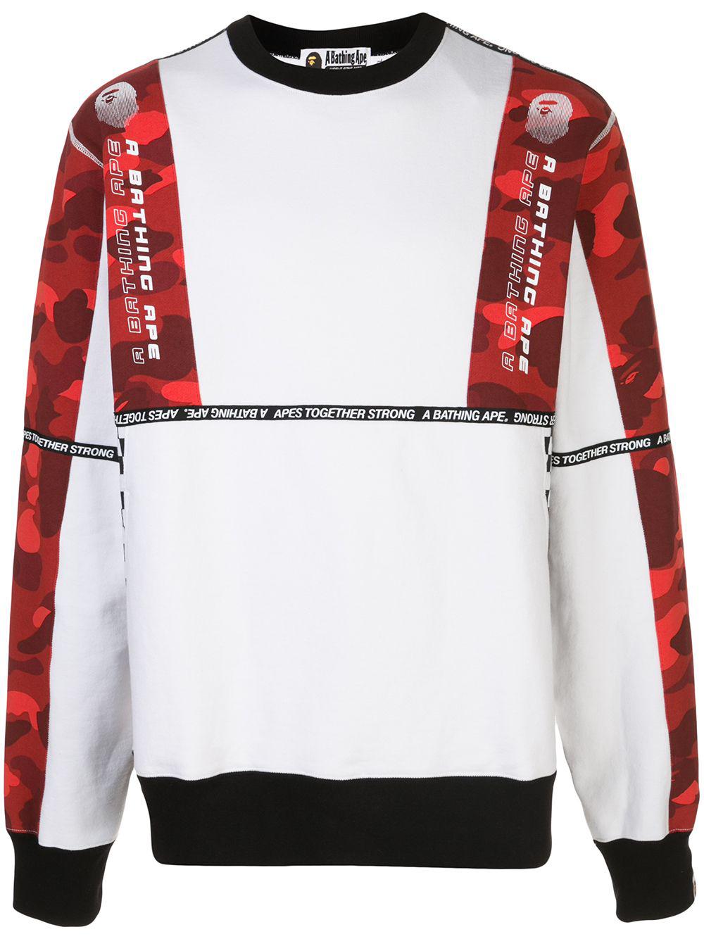 camouflage trim T-shirt by BAPE