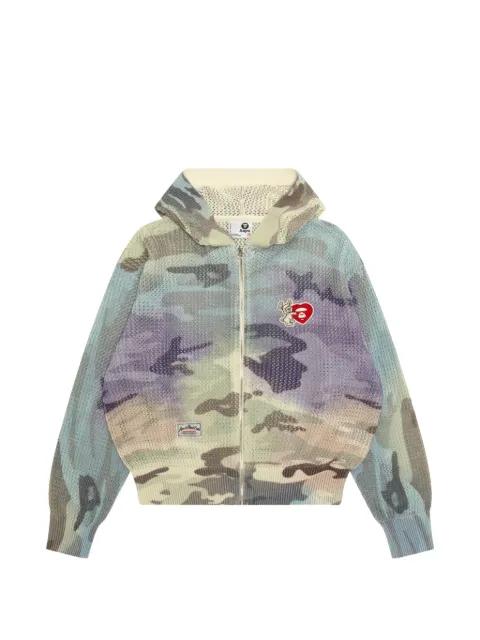 camouflage zip hoodie by BAPE