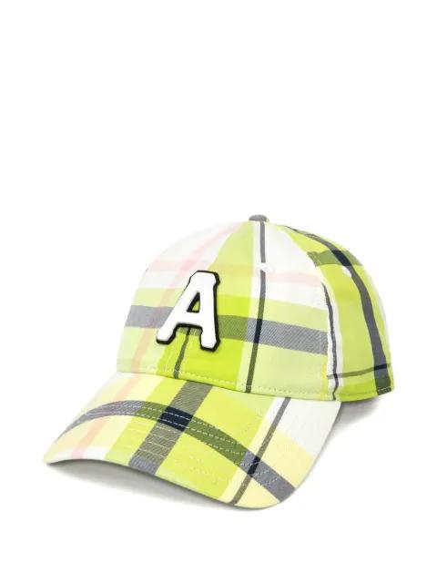 checked-pattern logo-patch cap by BAPE