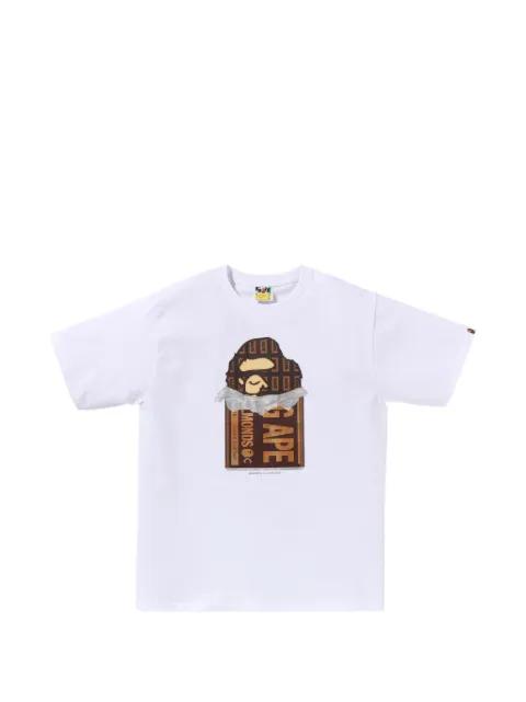 chocolate graphic T-shirt by BAPE