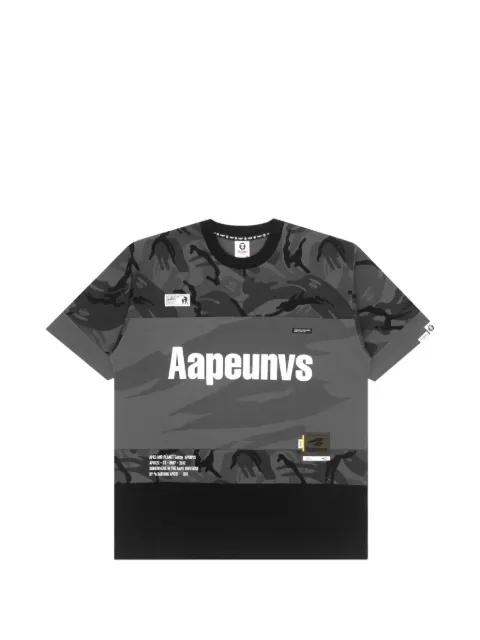 colour-blocked camo-print T-shirt by BAPE