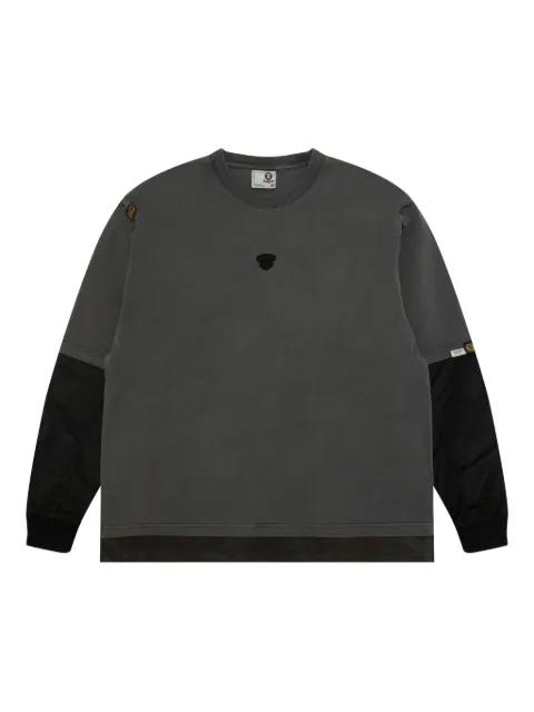 contrast-panel long-sleeve T-shirt by BAPE
