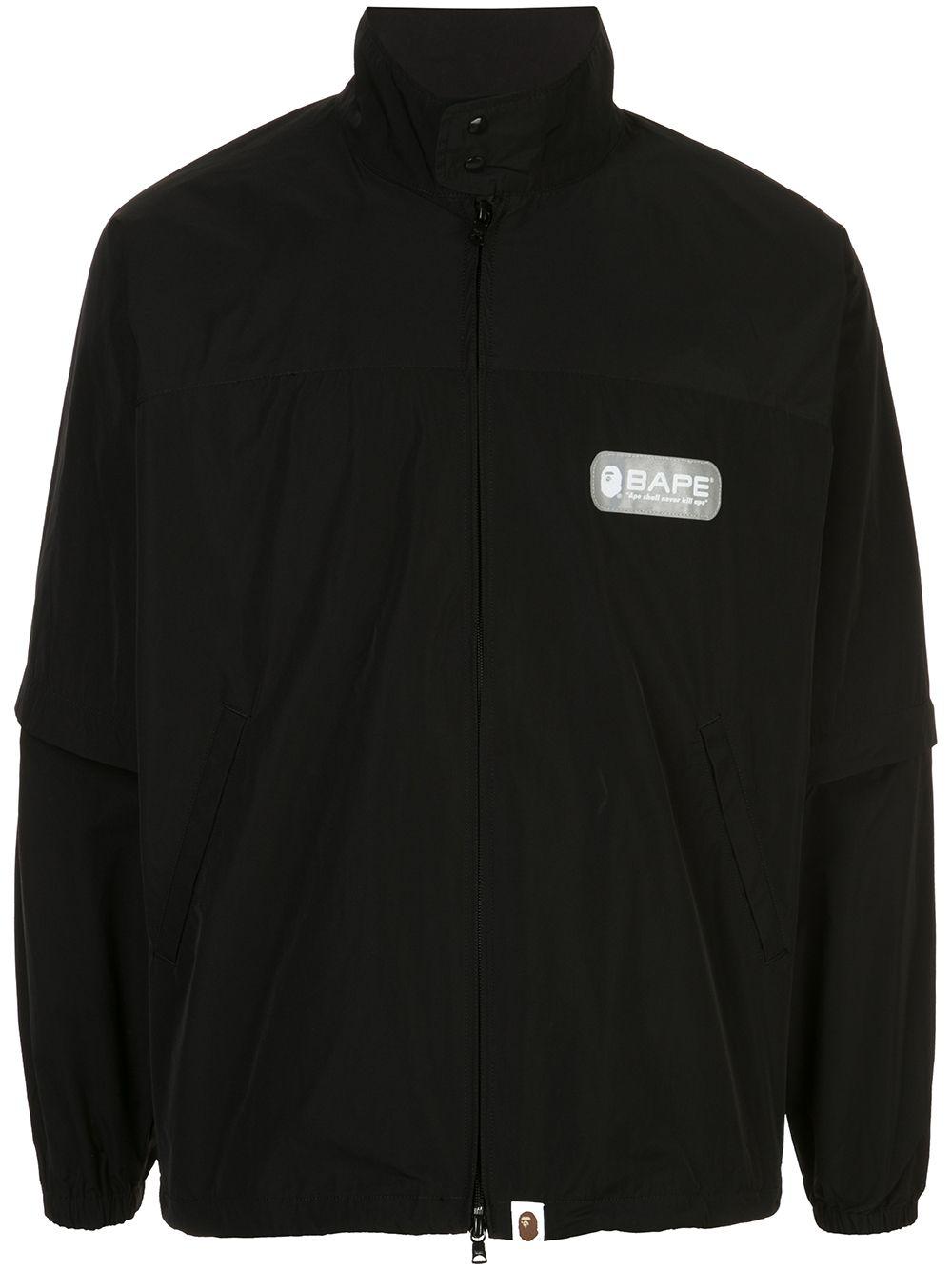 detachable logo-print bomber jacket by BAPE