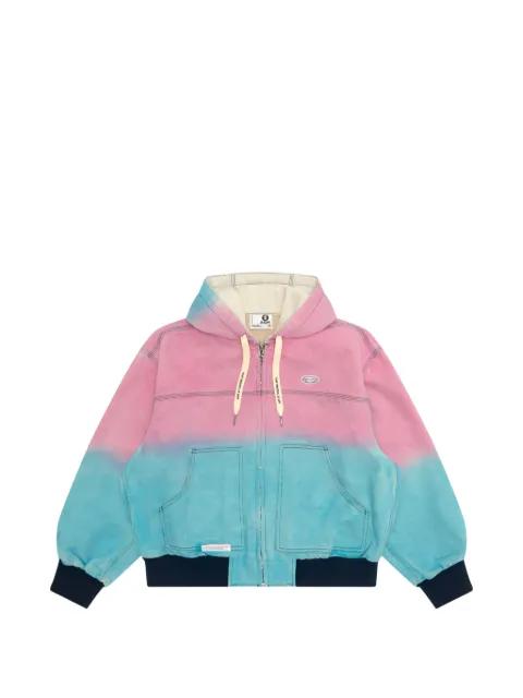 dip-dye hoodied jacket by BAPE