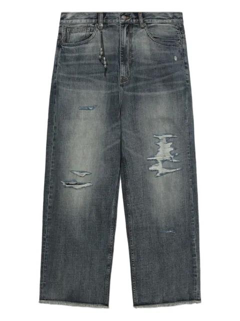 distressed loose-fit jeans by BAPE