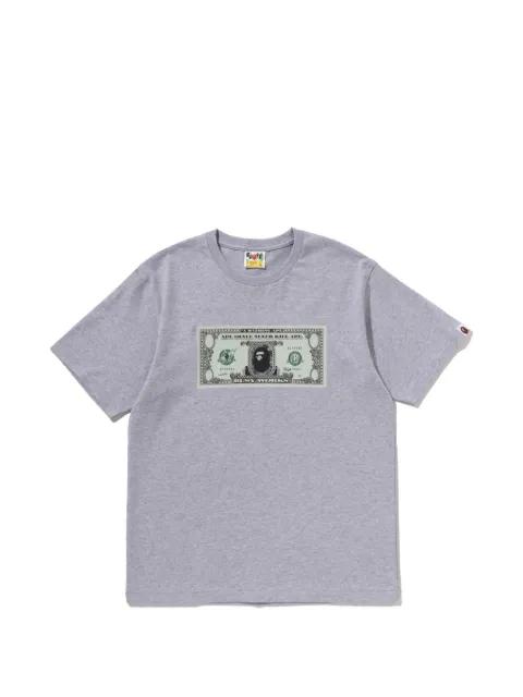 dollar-print T-shirt by BAPE