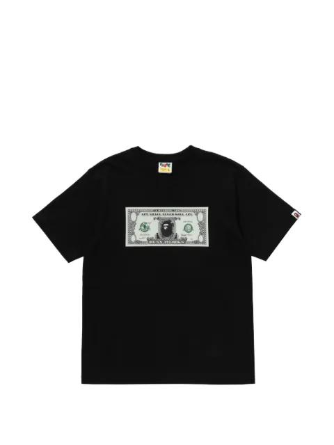 dollar-print T-shirt by BAPE