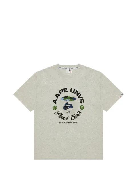 earth logo T-shirt by BAPE