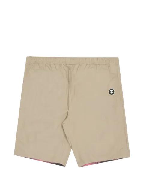 elastic-waistband logo shorts by BAPE