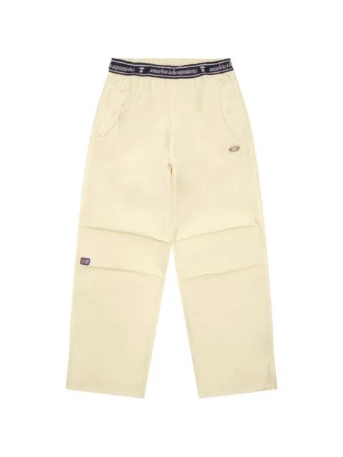 elastic-waistband logo trousers by BAPE
