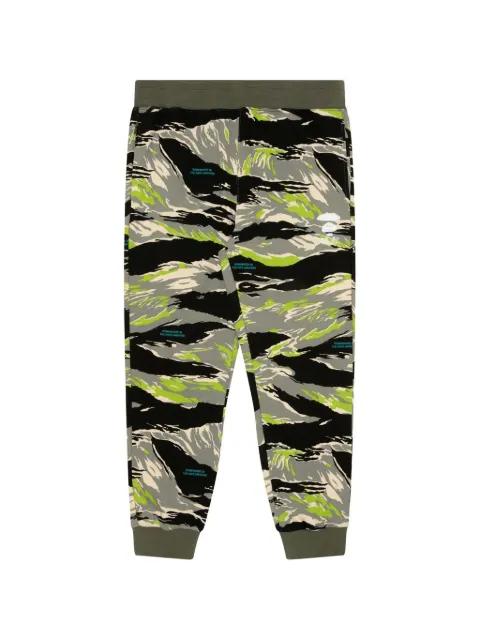 embroidered camouflage track pants by BAPE