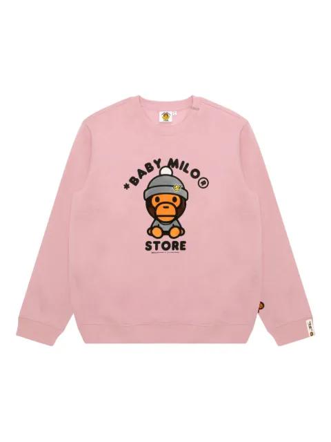 embroidered crew-neck sweatshirt by BAPE